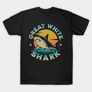 Great White Shark Retro T-Shirt